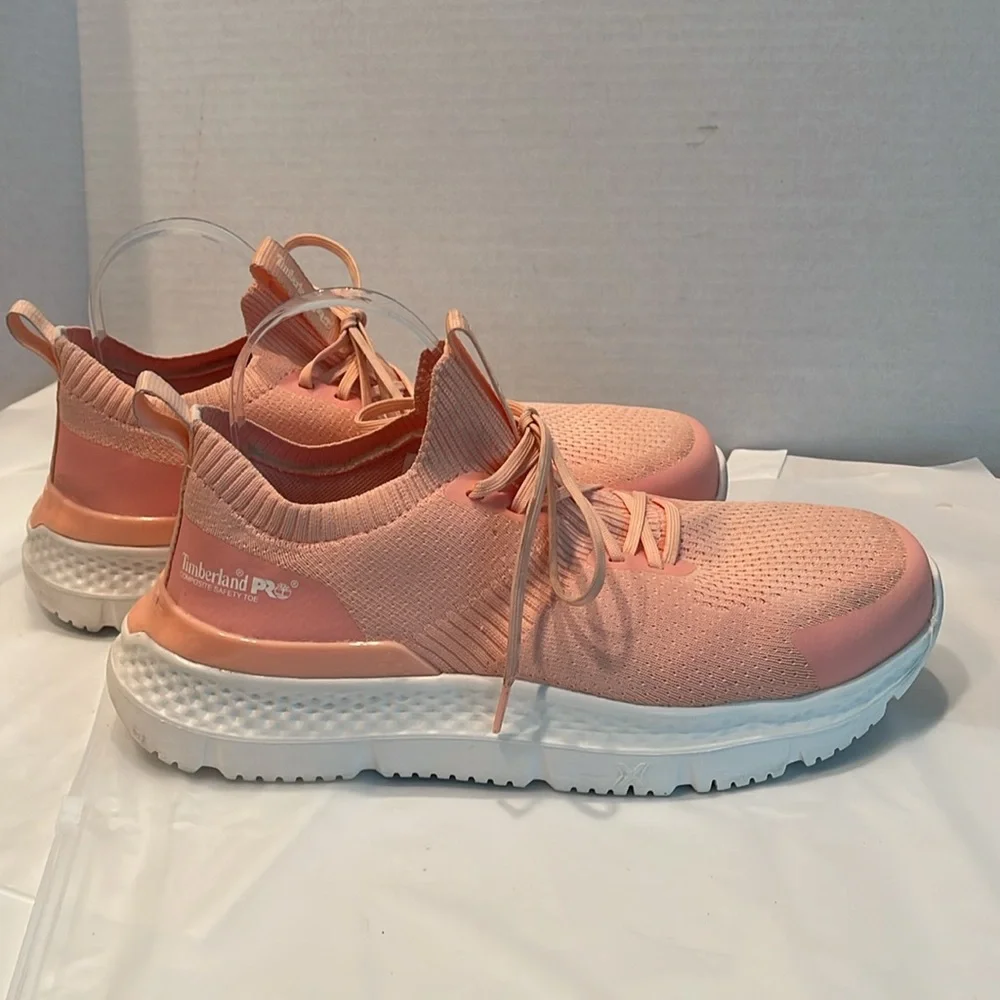 Women's Timberland PRO Knit‎ Setra Composite Safety Toe Sneakers Women’s 8W Pink